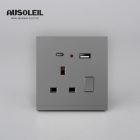 A27032 13A 1 gang switch +multifunction socket+USB