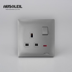 A62025 13A 1 gang switch +socket w/neon double pole