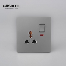 A80021 1 gang switch +multifunction socket w/neon